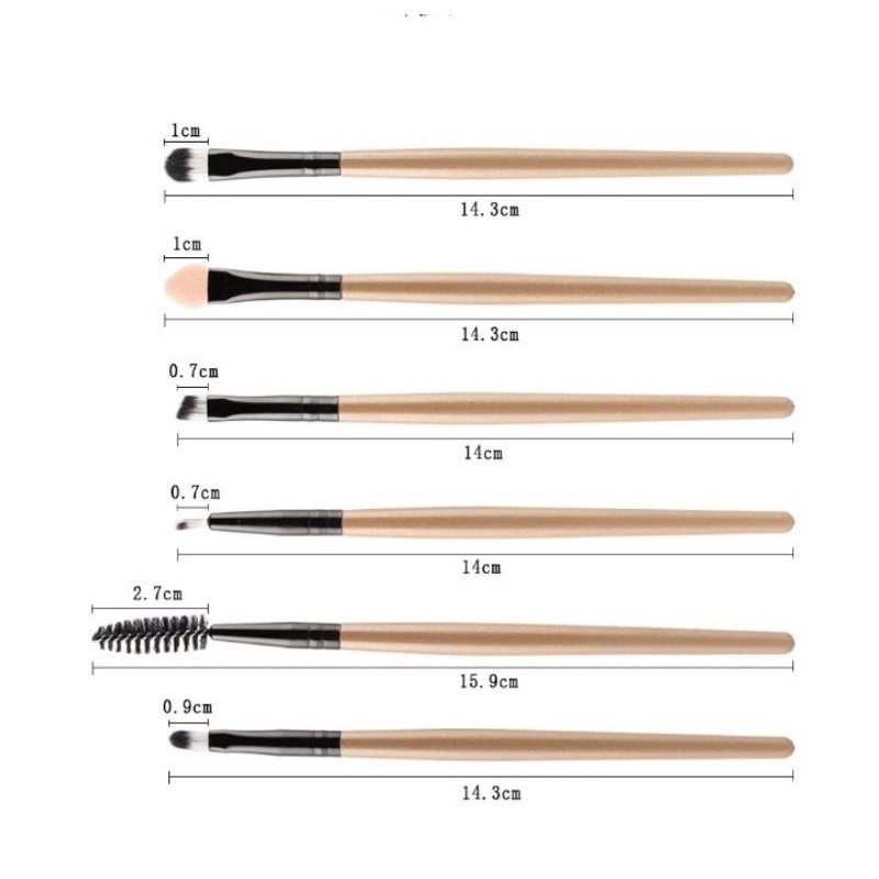 Eye brush set isi 6pcs