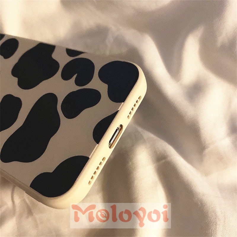Straight Side Case Vivo Y20 Y20I Y21S Y21 2021 Y33S Y11 Y15 Y12 Y17 Y12I Y12S Y20S Y93 Y95 Y51 Y91C Y53S Y51A Y31 2021 Y53 Y91 Y50 Y30 Y30I Smiling Black Leopard Shockproof Soft Tpu Back Cover