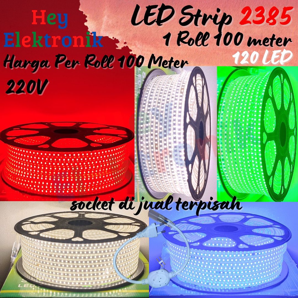 Lampu LED Strip Selang 2835 120 LED Harga Per 1 ROLL 100 Meter