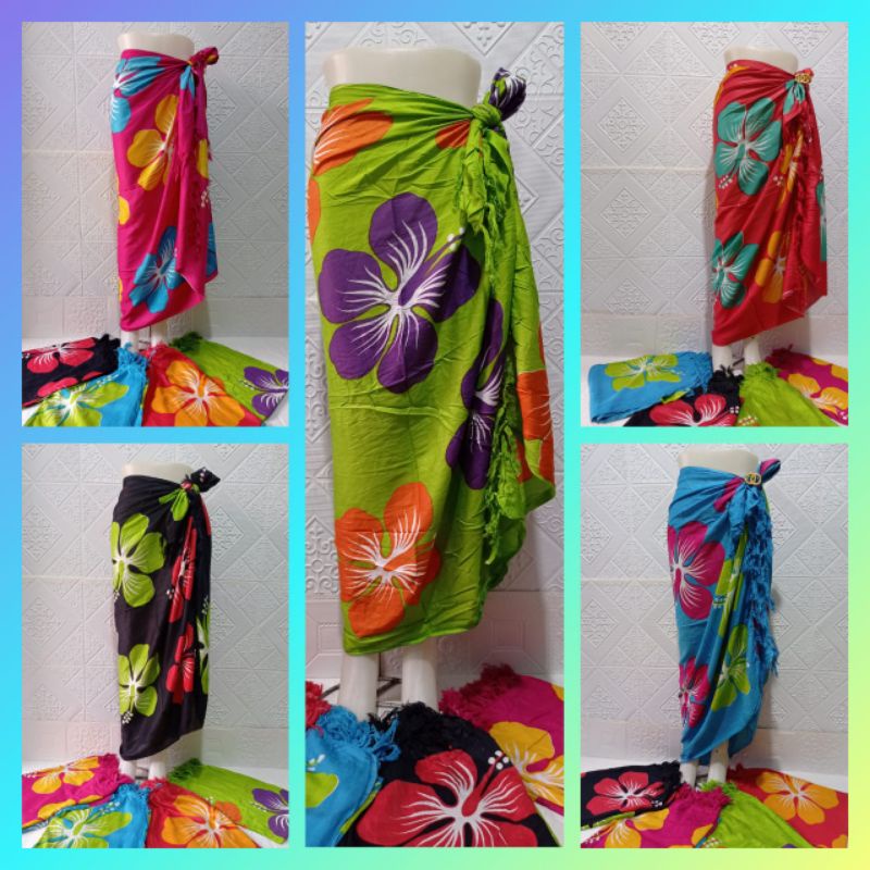 Grosir Sarung Pantai//Selimut Bali//Selendang Pantai//Kain Murah//Kain Warna//Kain Batik//Motif Kembang Sepatu