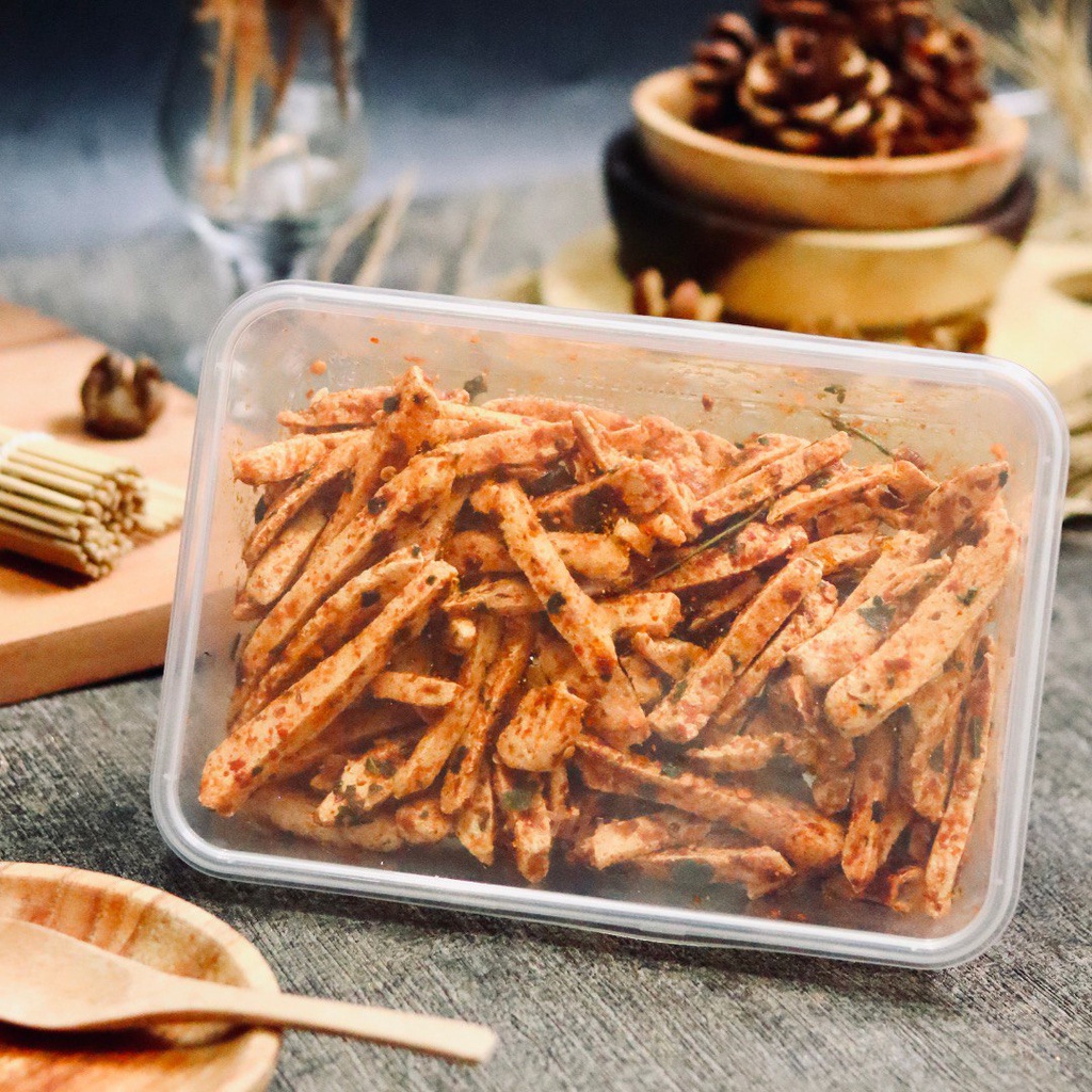 Basreng Pedas Daun Jeruk Baso Goreng Stick Daun Jeruk Cikruh-Basreng Box