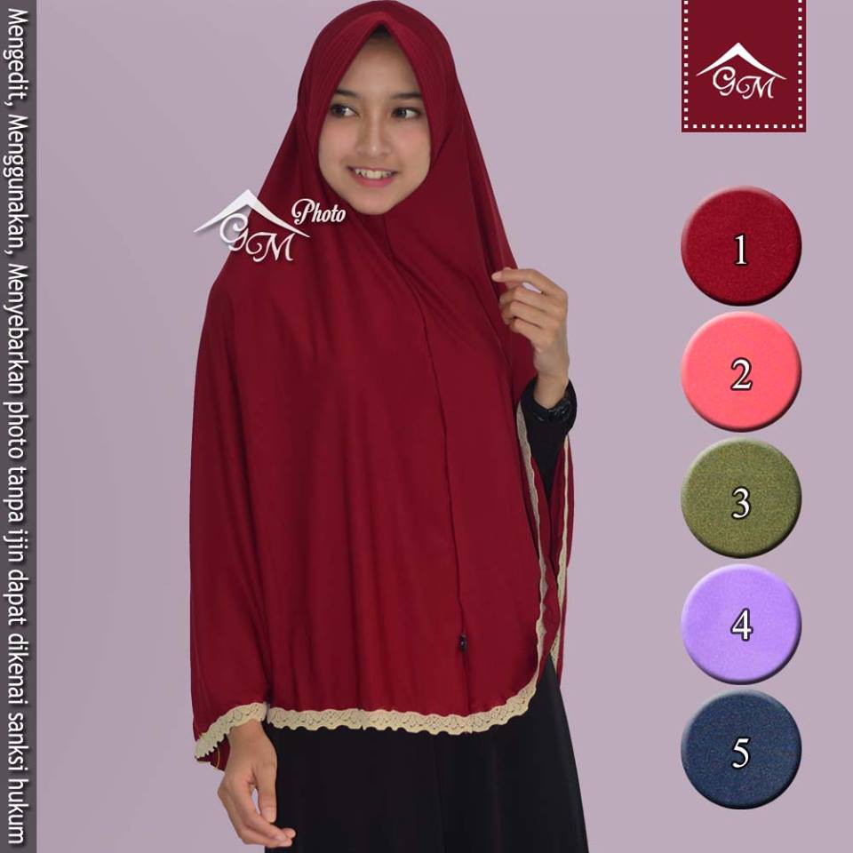 GM HIJAB JILBAB INSTAN BERGO PET PINGUIN ENA RENDA POLOS HARGA DISKON SALE MURAH MURMER