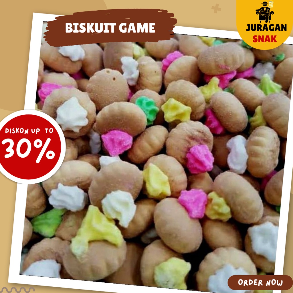 

Kue Biskuit Cemilan GAME KUE MONAS 500 gr KEMASAN Caca Best Makanan Ringan Terlaris Termurah