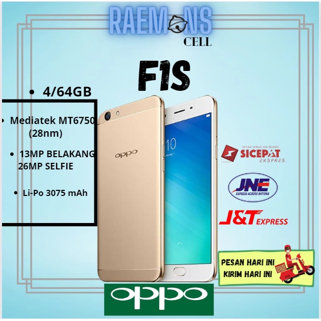 HP OPPO F1S RAM 4/64GB FULLSET GARANSI 12 BULAN