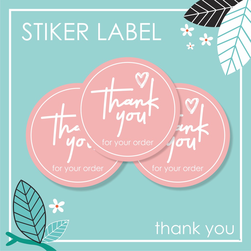 Jual Harga Per Pack Isi Pcs Stiker Thank You Stiker Terimakasih