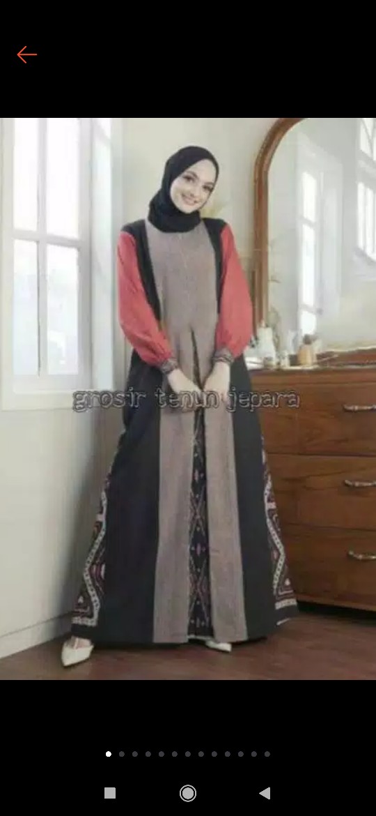 Abaya Tenun Original/gamis Tenun/abaya Tenun/gamis Batik (sudah Furing)