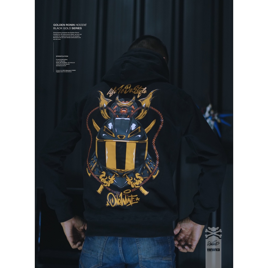 KSR ONEONENINE - HOODIE GOLDEN RONIN BLACK SERIES