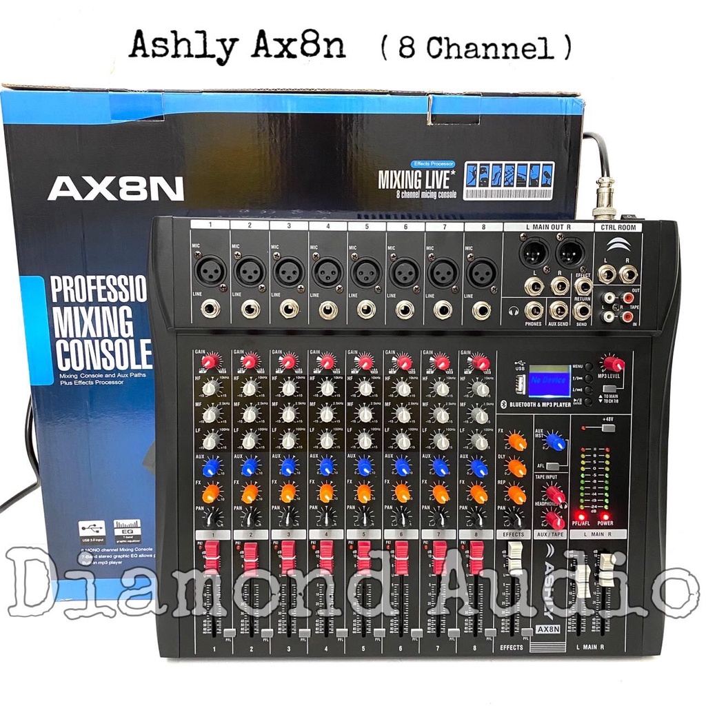 Mixer Audio Ashly Ax8n Usb Bluetooth Mp3 Mixing 8 Channel Ashly ( BISA COD )