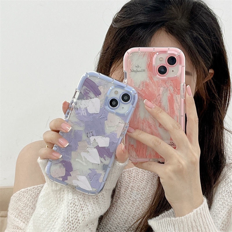 Case Motif Lukisan Minyak Untuk iphone 12 13 11 Pro Max X Xs Max Xr