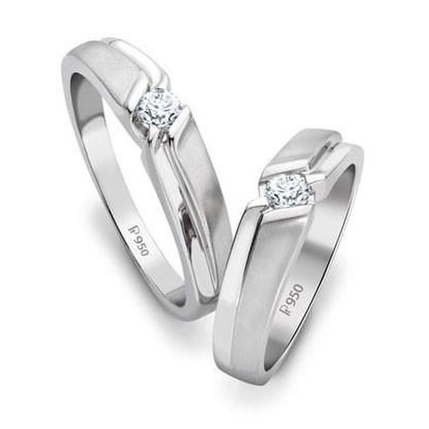 Cincin Kawin Nikah Couple Perak 925 Elegan - ZJ113