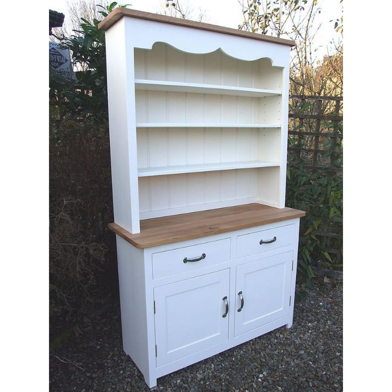 almari dapur/kitchen set cat duco putih kombinasi matrial kayu jati custom