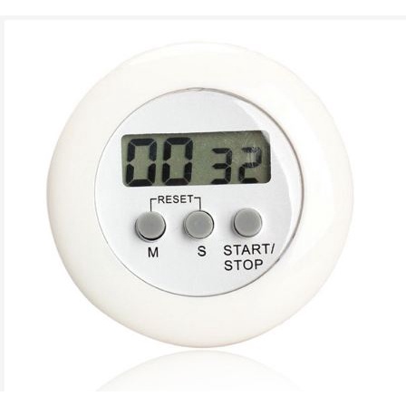 TOSERBA_EMAK - Timer Masak Dapur 5 Color Digital Alarm Minimalis Time Machine - WA150 - White