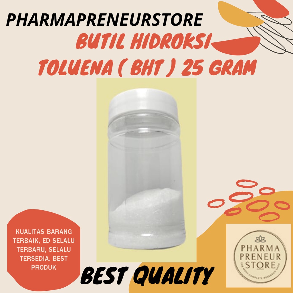 BHT BUTIL HIDROKSI TOULENA EX BRATACO 25 GRAM BEST QUALITY