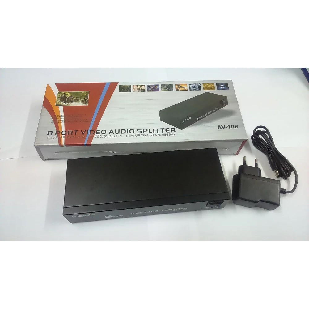 Audio Video Splitter 8 Port