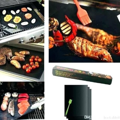 [COD] Alas Panggangan Anti Lengket Tahan Panas &amp; Mudah dibersihkan - BBQ Grill Mat Kualitas Terbaik