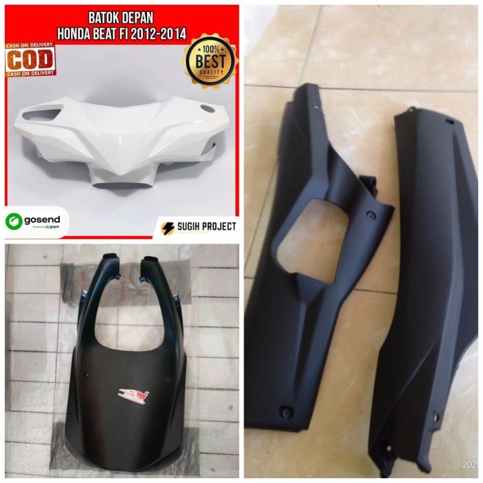 body beat fi injeksi.. PAKET Batok Depan Dek Paruh Dek Samping Beat FI Putih