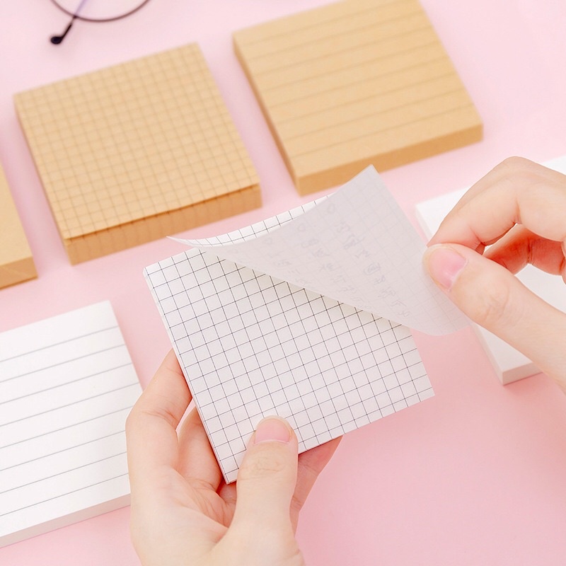 [MIUKIEE] STICKY MEMO PAD VINTAGE GRID Sticky Memo-2