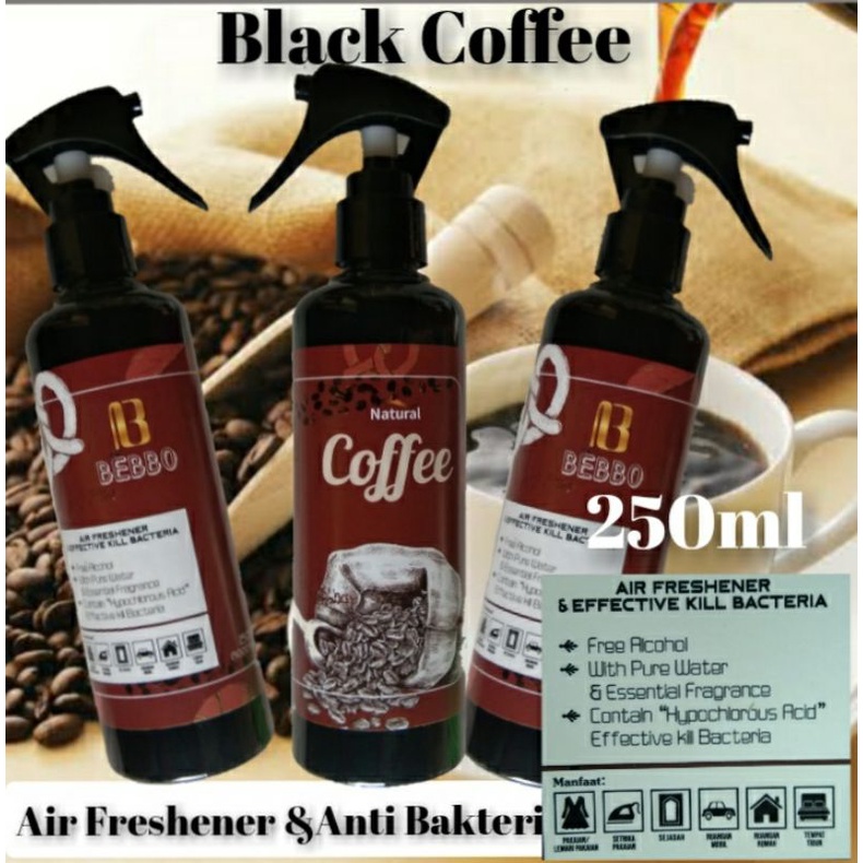 PARFUM Air freshener 250ml BLACK COFFEE/ANTI BACTERI