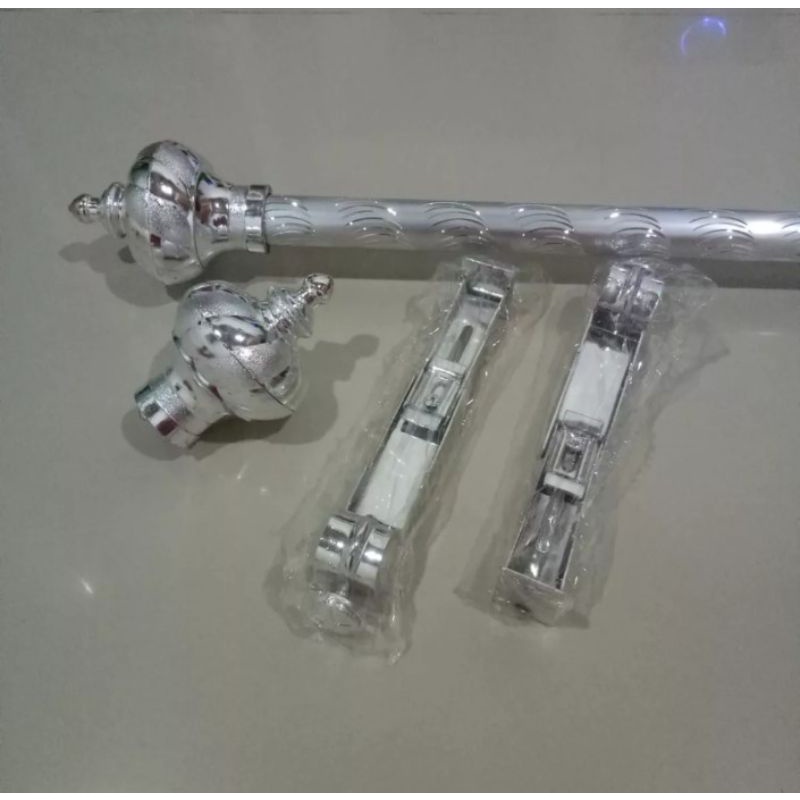 BATANG GORDEN FULLSET, BATANG GORDEN MURAH UKURAN 1.5 METER WARNA SILVER