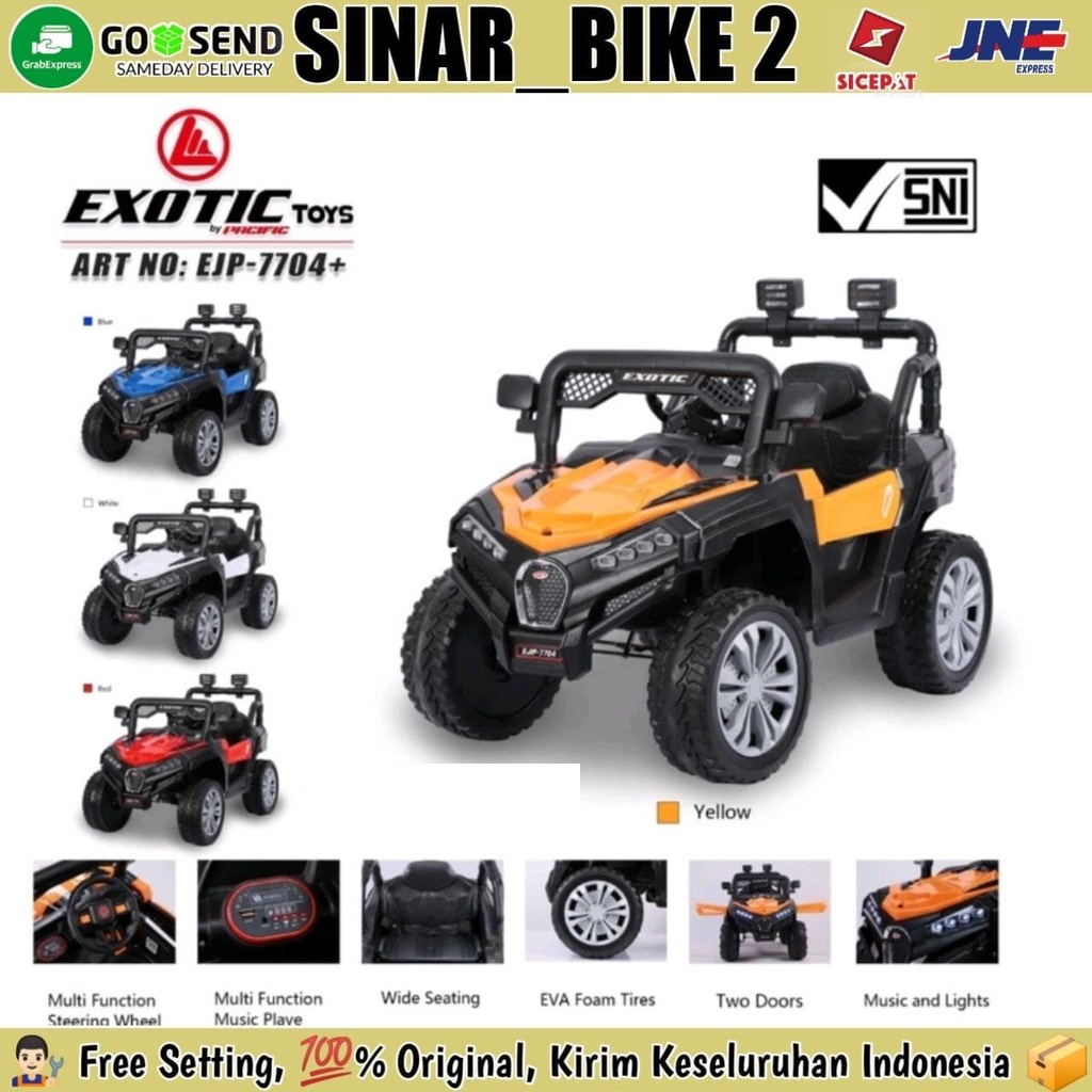 Mainan Mobilan Aki Anak Exotic EJP-7704+ Remote