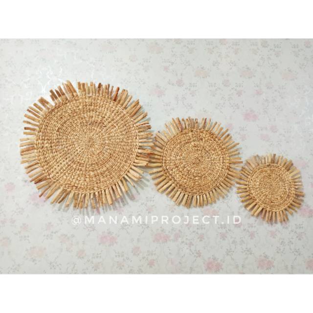 PLACEMAT RUMBAI ECENG GONDOK/ PLACEMATE RUMBAI / PAJANGAN ECENG GONDOK
