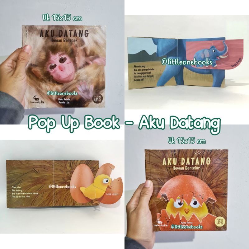 Aku Datang - Hewan Bertelur & Hewan Beranak - Pop Up Book / Buku Pop Up Interaktif anak Bahasa Indon