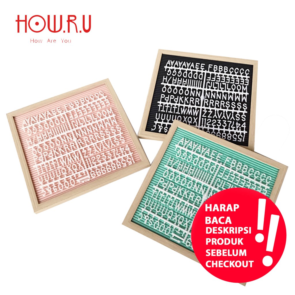 [DEFECT] Letter Board Papan Nama Bayi + Huruf HOW.R.U 30x30cm