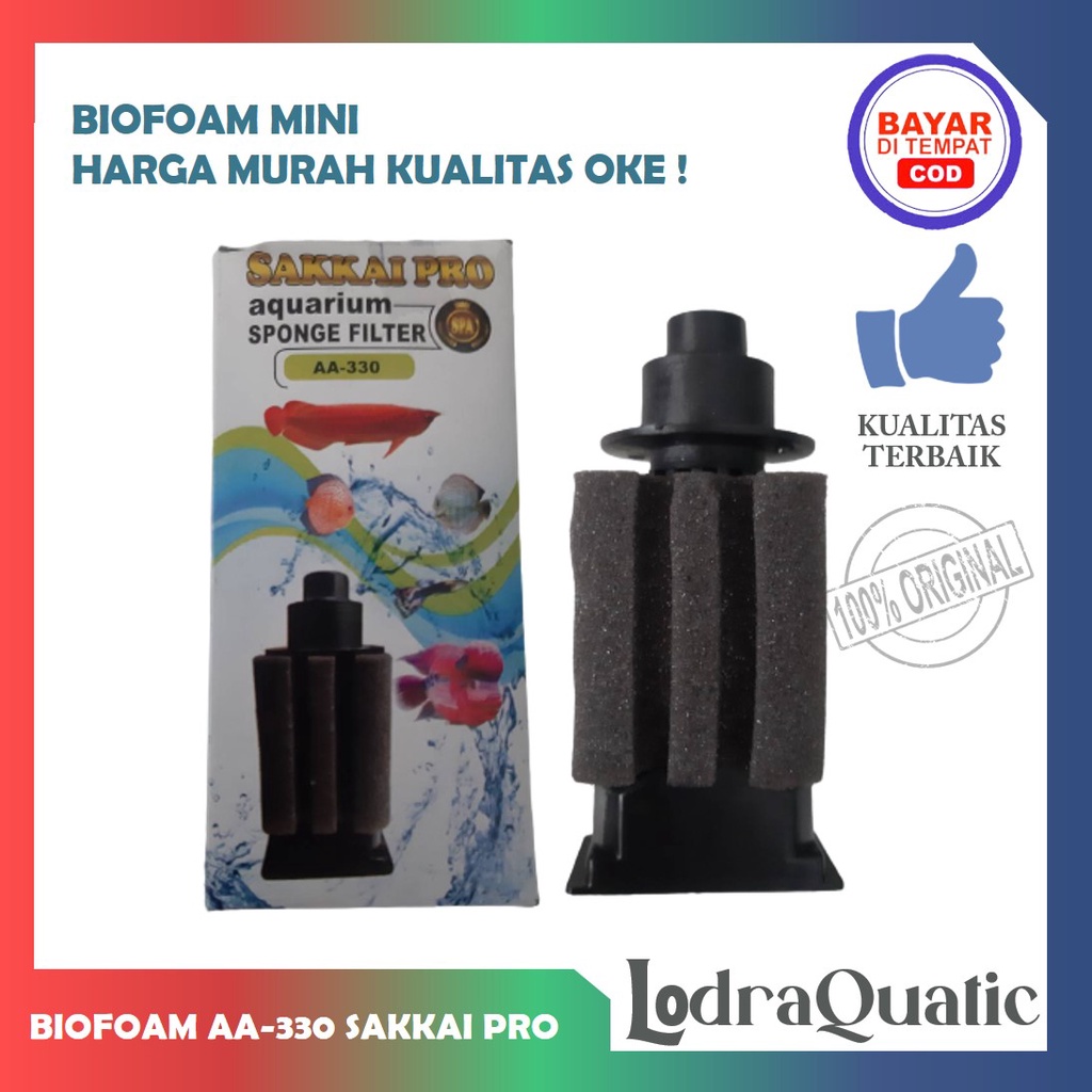 MINI SPONGE FILTER SAKKAI PRO AA-330 BIOFOAM FILTER AQUARIUM MINI BIO FOAM SAKKAI PRO BIOFOAM KECIL FILTER AERATOR BIOFOAM MINI