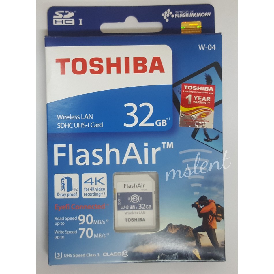 Toshiba FlashAir Wifi Card 32GB GARANSI RESMI