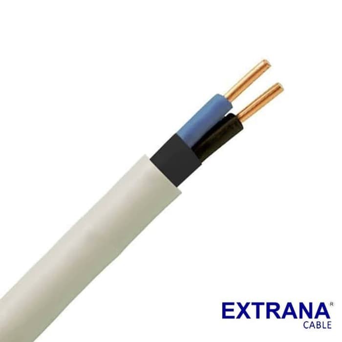 Extrana Kabel NYM 2x1.5mm Meter 2x1,5 isi 2 nym 2 x 1.5 Meteran