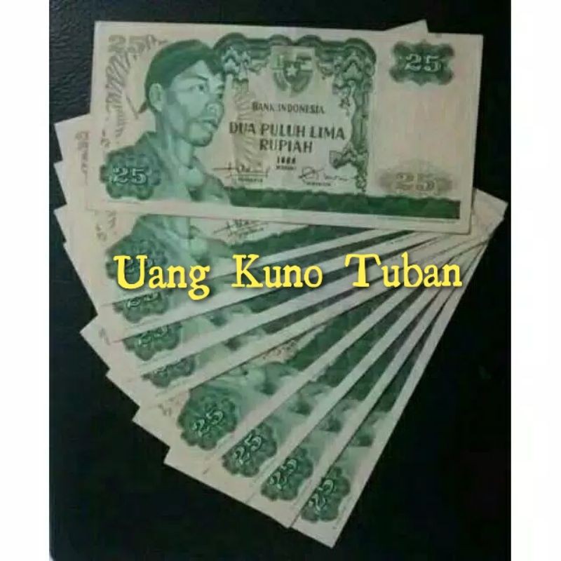 Uang Kuno 25 Rupiah Sudirman Tahun 1968 Kondisi UNC