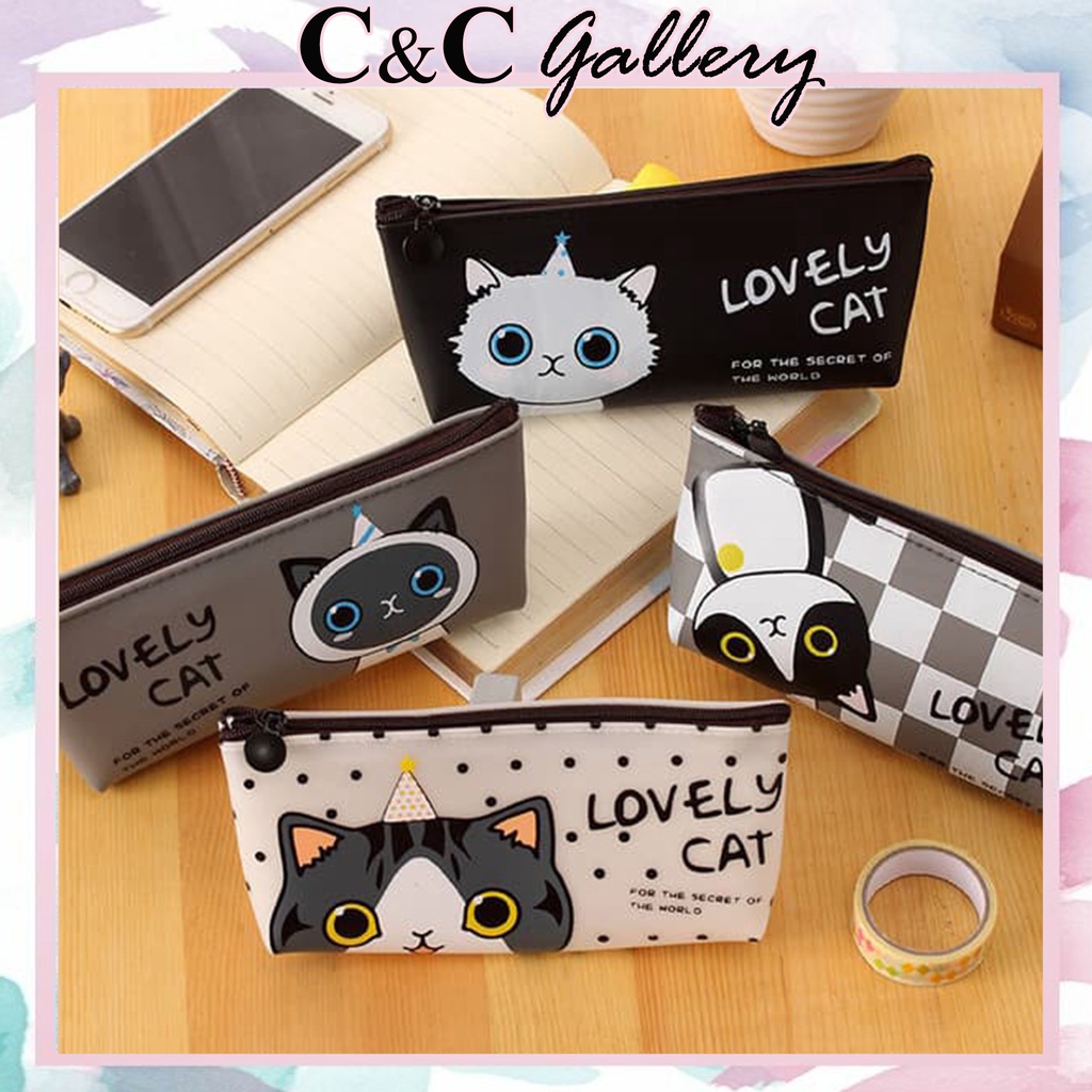 

TEMPAT PENSIL MOTIF LOVELY CAT / KUCING LUCU CUTE
