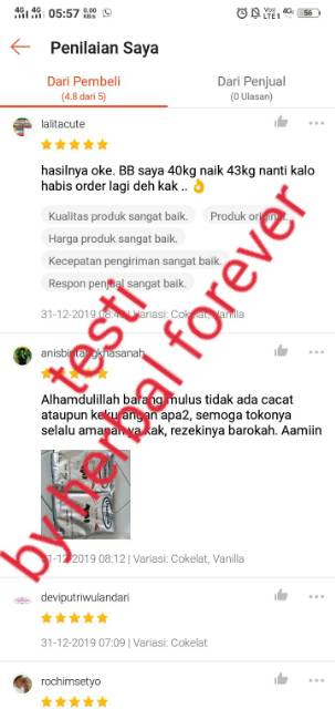 OSAMILK SUSU PENGGEMUK BADAN ANAK DAN DEWASA TERLARIS