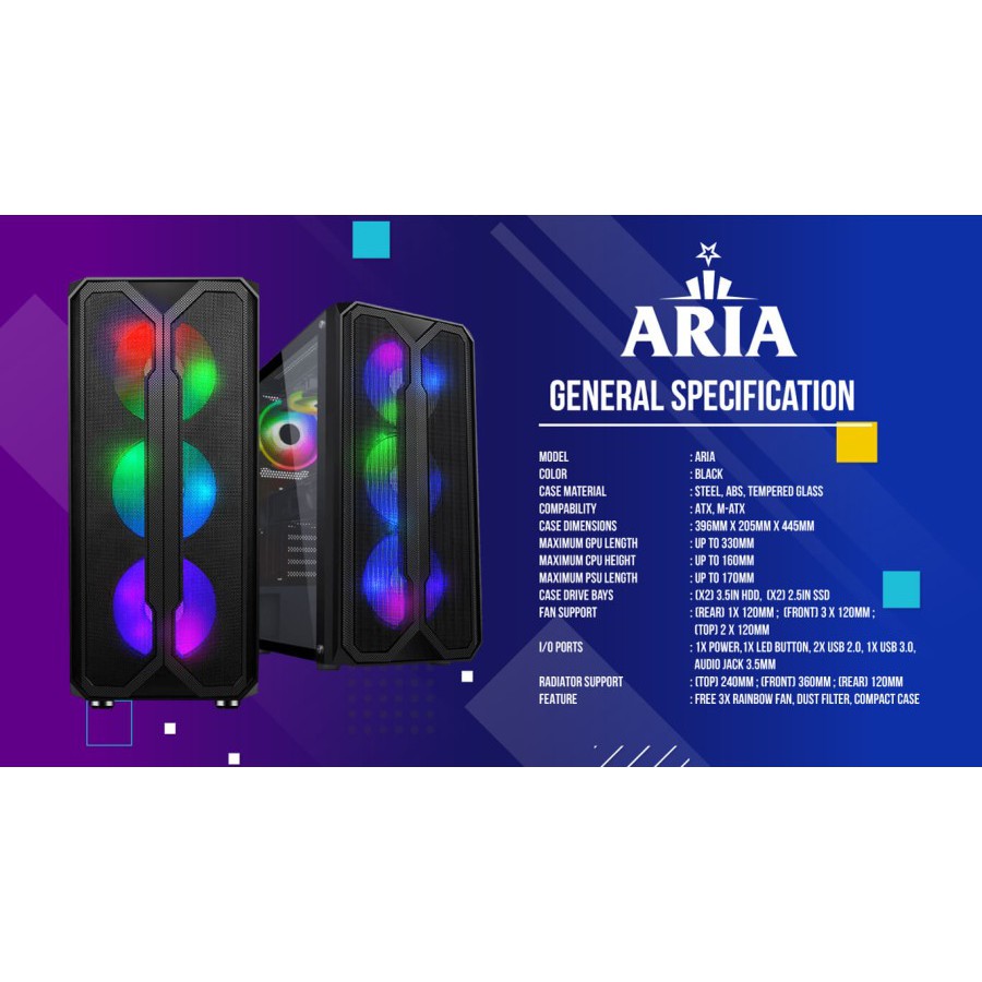 Casing CUBE GAMING ARIA - ATX / Casing PC Gaming