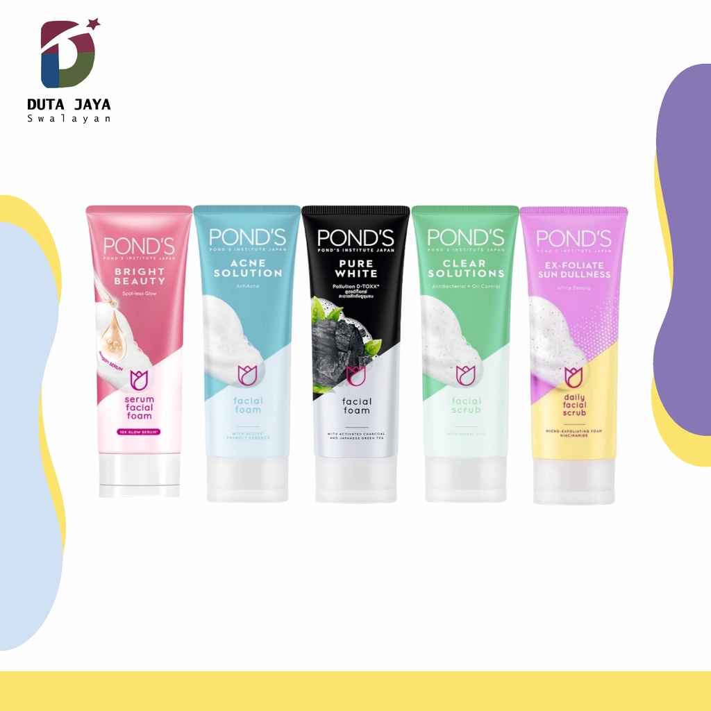 Face Wash Ponds Sabun Cuci Muka Facial Foam Scrub 100 Gram