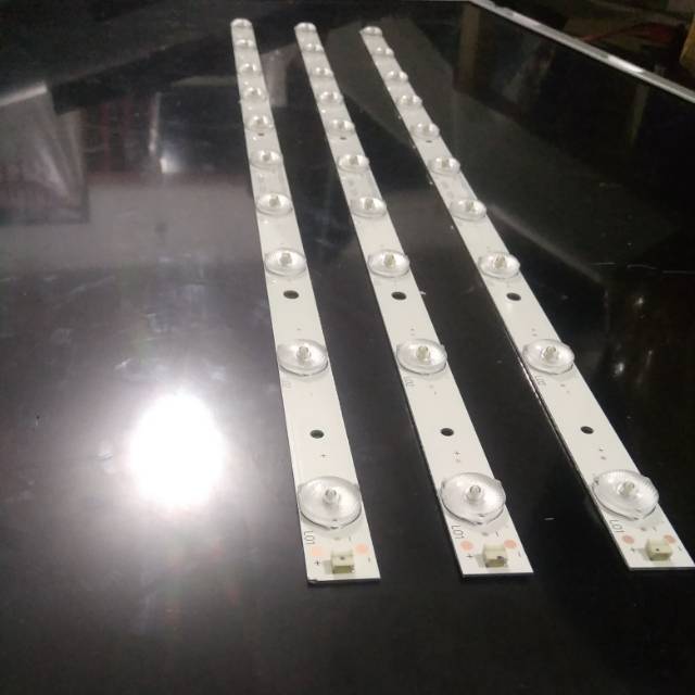 LAMPU LED BACKLIGHT TV POLYTRON ORIGINAL 32 INCH 3 V 10 KANCING LED MATA