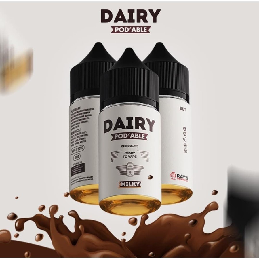 liquid Dairy Chocolate Pod'able Pods Friendly 30ML by Ray Vapor Berpita Cukai