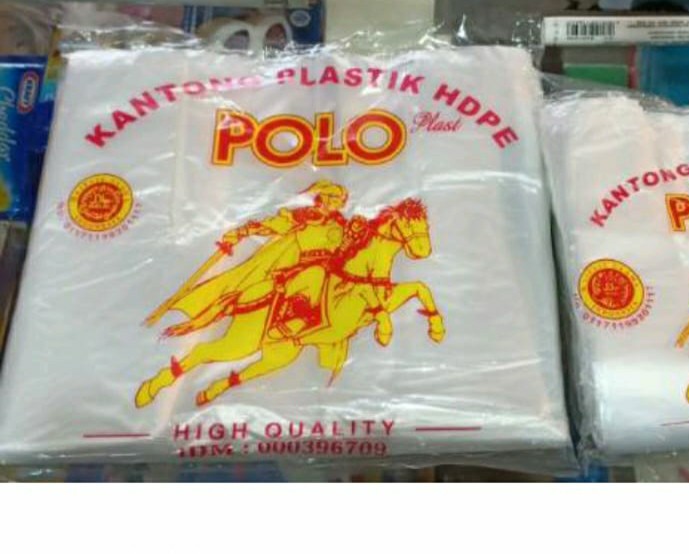 [ Hd Bening Polo ] Kantong Plastik Kresek Hdpe Bening Merk Polo