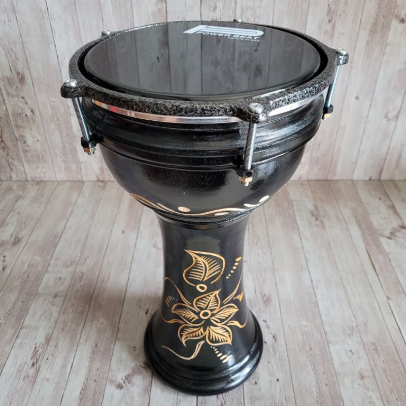 Calti Darbuka Dumbuk Pinggang 8 inch Motif Seni Ukir Marmer Mika Power Beat Alat Musik Marawis Hadroh Rebana Berkualitas