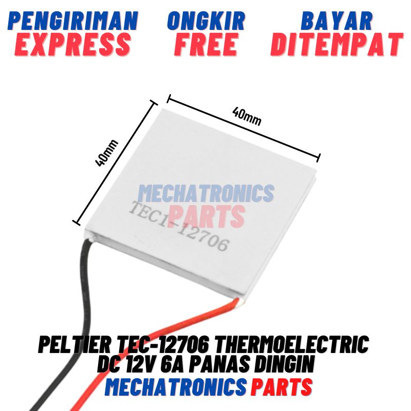 [BAYAR DI TEMPAT] PELTIER PENDINGIN TEC-12706 TEC1 12706 THERMOELECTRIC DC 12V 6A PELTIER COD