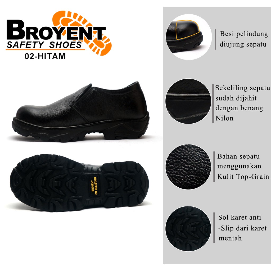 Sepatu Safety Pria Low Boots Kulit Sapi High Quality 02