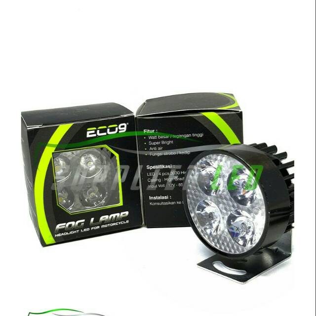 Lampu Tembak Sorot Motor Bulat LED CREE 4 Mata 9Nine Luminos