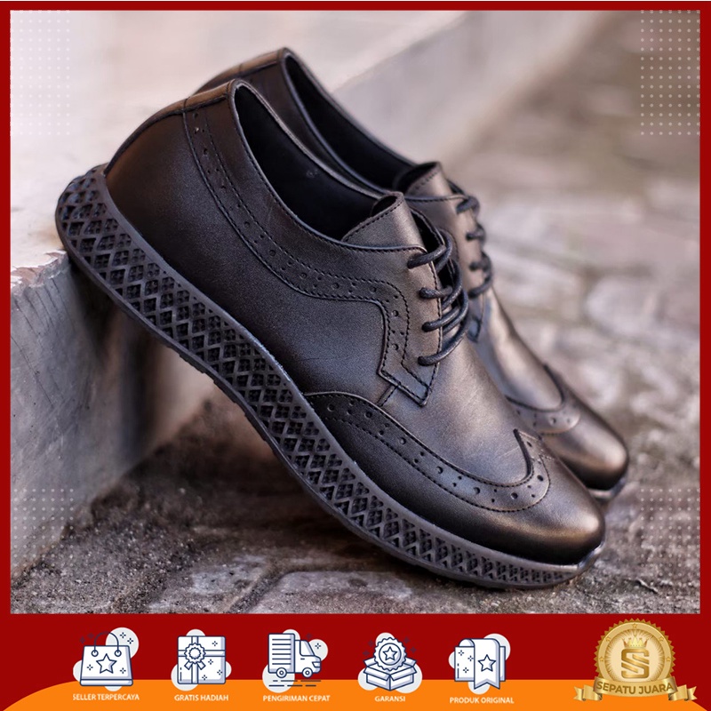 SPJ x LUBIS - Sepatu Loafers Pria Kulit Pulled Up Premium - Sepatu Pantofel Formal Kerja Kantor Pria