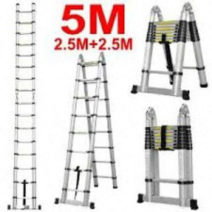 [perkakas] - Tangga Aluminium 5 Meter Telescopic Lipat / Tangga Teleskopik Dalton Limited