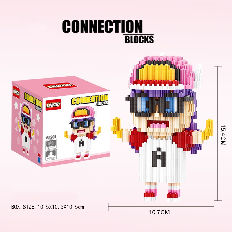 Mainan Balok Susun Dr. Slump Arale Seri&amp;Gadis Mode Mainan Edukasi Anak Brick Mini Nano Block