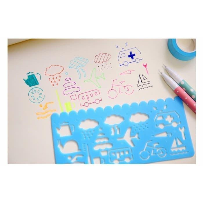 

TERMURAH COLOR RULER DRAWING TEMPLATE / PENGGARIS WARNA DGN CETAKAN GAMBAR !!