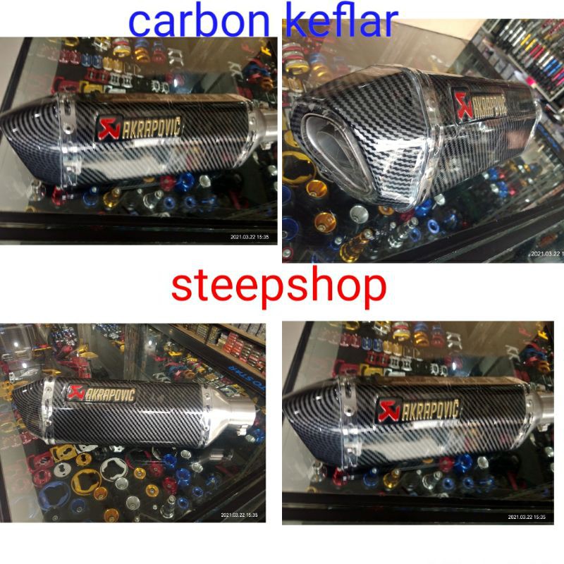 silincer knalpot akrapovic carbon keflar original silincer akrapovic