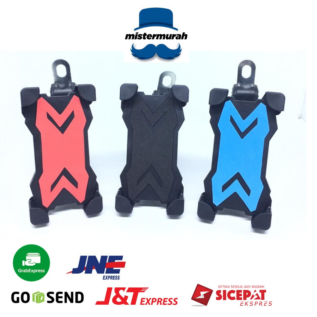 Phone Holder Spion Sepeda Motor Dudukan Penjepit Braket Hp Holder Motor