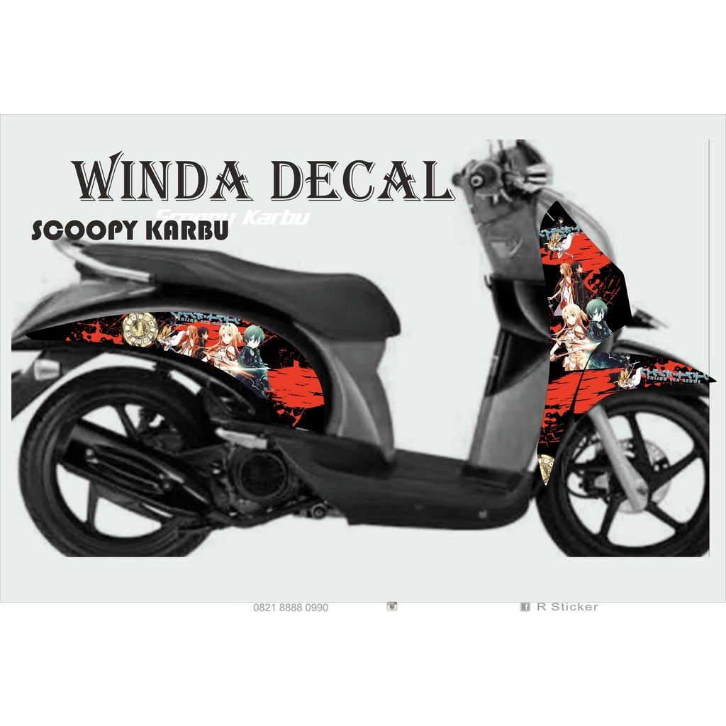 decal scoopy karbu motif sword art online