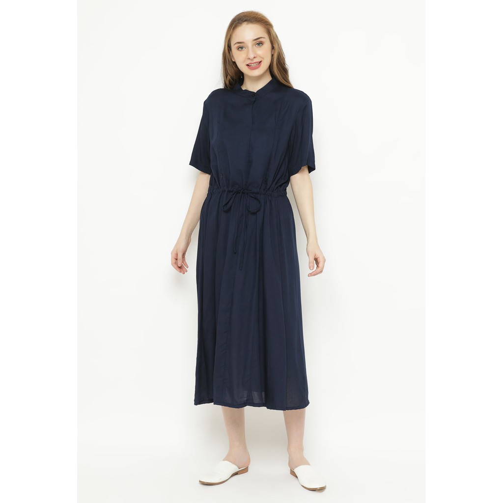 

(HANYA 9.9) MONOMOM DELLA Dress - Baju Menyusui Navy Nursing Wear Stylish Premium